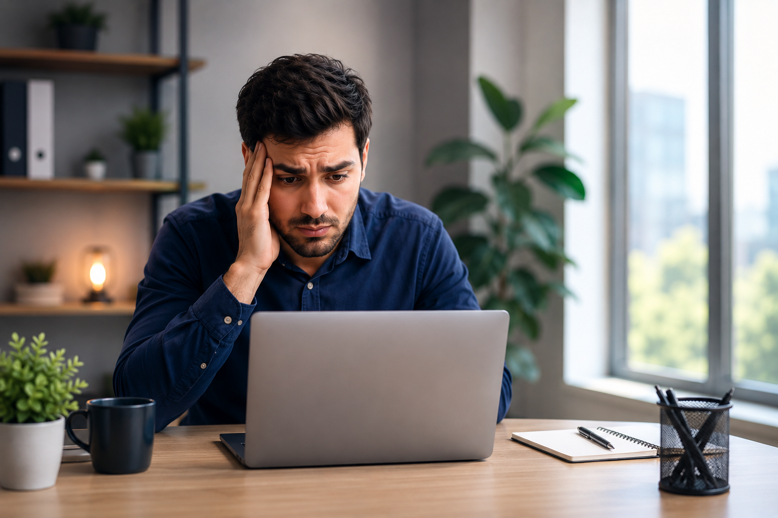 Struggling business owner