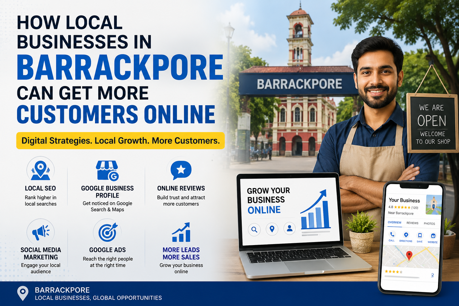 How Local Businesses in Barrackpore Can Get More Customers Online